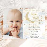 Twinkle Little Star Blue 1st Birthday Photographie