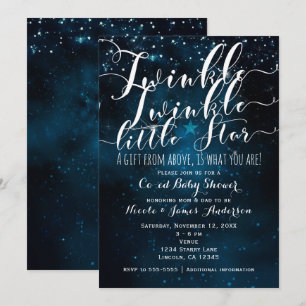 Invitation Twinkle Little Star Céleste Shower pour Bébé