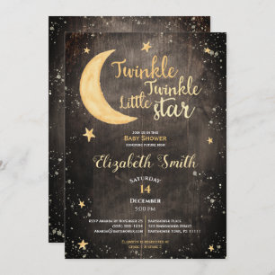 Invitation Twinkle petite étoile sexe neutre bébé douche