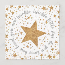 Twinkle Twinkle Genre Neutre Baby shower Invitatio