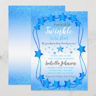 Invitation Twinkle Twinkle Little Star - Baby Boy Show