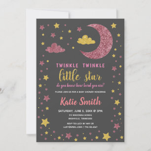 Invitation Twinkle Twinkle Little Star Baby shower