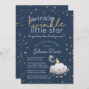 Invitation Twinkle Twinkle Little Star Baby shower