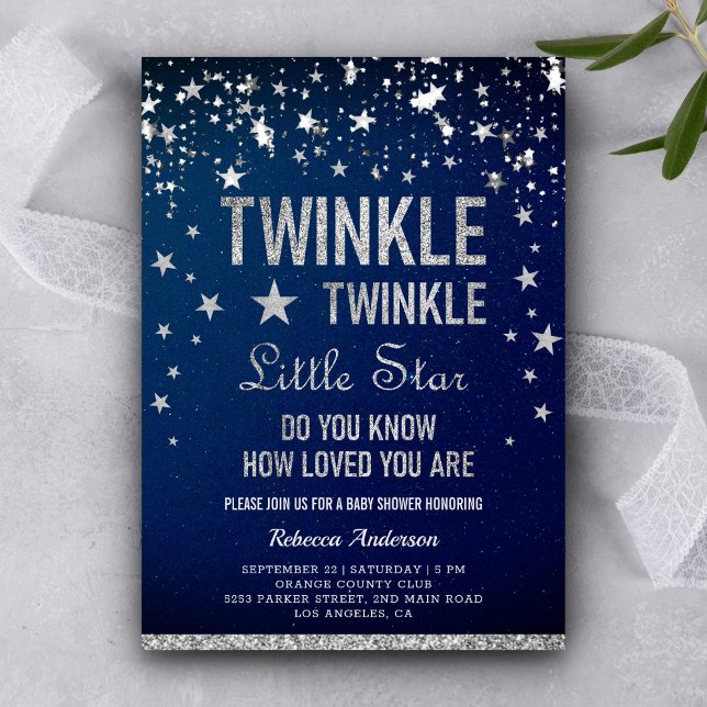 Invitation Twinkle Twinkle Little Star Baby shower (Créateur téléchargé)