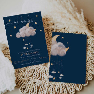 Invitation Twinkle Twinkle Little Star Baby shower de la mari