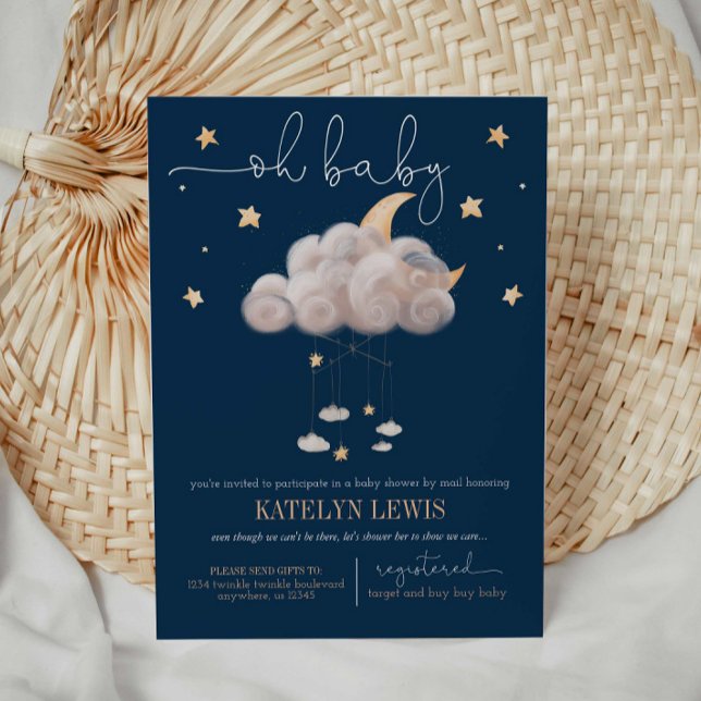 Invitation Twinkle Twinkle Little Star Baby shower par mail (Créateur téléchargé)