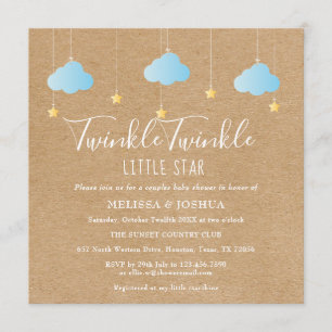 Invitation Twinkle Twinkle Little Star Baby shower / Sprinkle