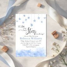 Twinkle Twinkle Little Star Blue Boy Baby Shower
