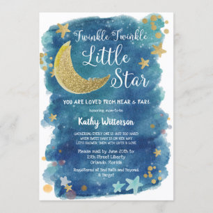 Invitation Twinkle Twinkle Little Star Douche par courrier