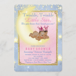 Invitation Twinkle Twinkle Little Star Ethnic Girl Douche