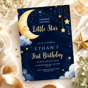 Invitation Twinkle Twinkle Little Star Minuit 1er Anniversair