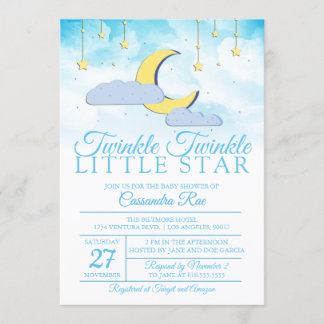 INVITATION TWINKLE TWINKLE PETIT ÉTOILE - BABY SHOWER