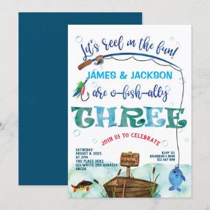 Invitation Twins O-fish-ally Little Fisherman 3e