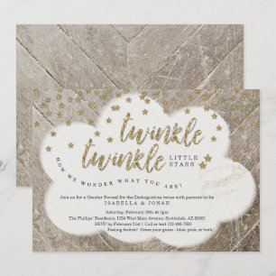 Invitation Twins Twinkle Twinkle Little Star