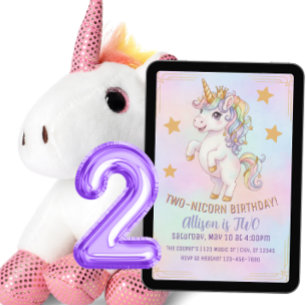 Invitation TWO-licorne, 2e anniversaire