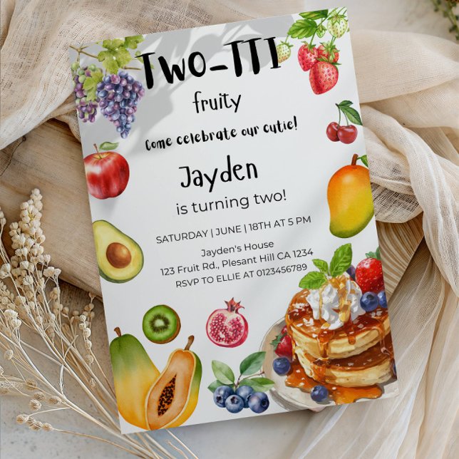 Invitation Two -TTI Frutti Boy 2nd Birthday Party (Créateur téléchargé)