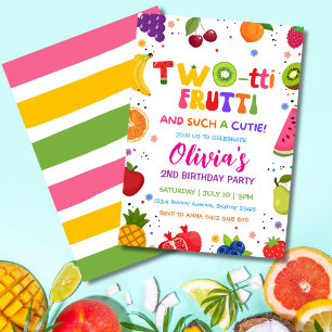 Invitation Two-tti Frutti Telle une Cute, 2ÈME Fruits Été