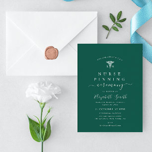 Invitation typographie à la mode cérémonie d'épinglage d'infi