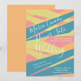 Invitation Typographie Abstraite Gras de Mariage
