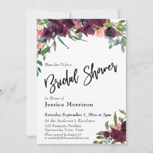 Invitation Typographie de la Fête des mariées des fleurs d'aq