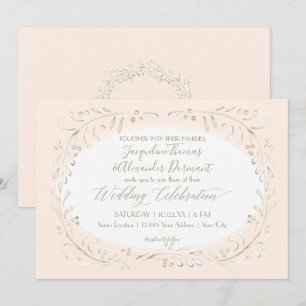 Invitation Typographie de la feuille de courge noire moderne 