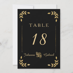 Invitation Typographie de la feuille de laurier Numéros de la