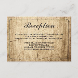 Invitation Typographie de l'histoire d'amour Réception en boi