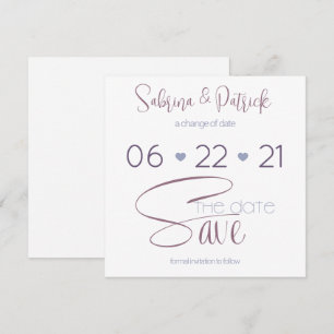 Invitation Typographie de sauvegarde de date Dusty Plum