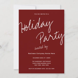 Invitation Typographie de société minimaliste moderne Fête de