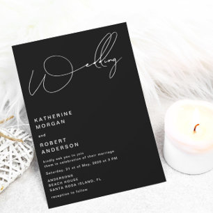 Invitation typographie élégante faire part de mariage moderne