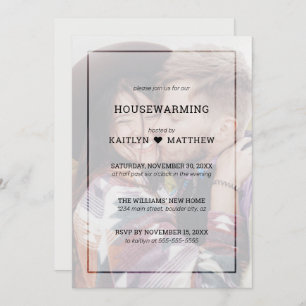 Invitation Typographie floue moderne Faded Party