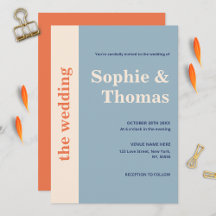 Typographie Gras Moderne Mariage Bleu Poussiéreux