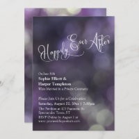 Typographie "Happily Ever After" avec Bokeh Violet
