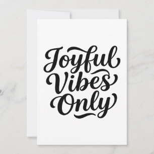 Invitation Typographie Joyeuses Vibrations