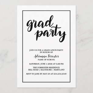 Invitation Typographie manuscrite Gras Simple