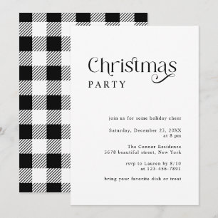 Invitation Typographie minimale Fête de Noël rétro