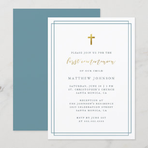Invitation Typographie minimaliste simple Première communion 
