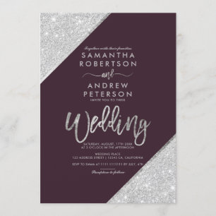 Invitation Typographie moderne de la parties scintillant arge