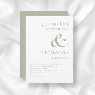 Invitation Typographie moderne de l'amphithéâtre Sage Mariage