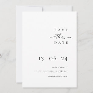 Invitation Typographie moderne et minimaliste, sauvez la date