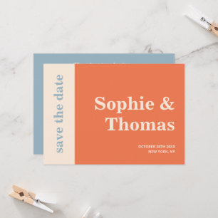Invitation Typographie moderne Gras Mariage Enregistrer la da