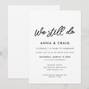 Invitation Typographie moderne Nous faisons encore le renouve