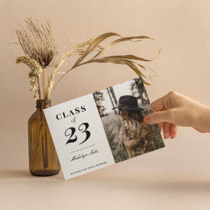 Invitation Typographie moderne Photos Annonces de graduation