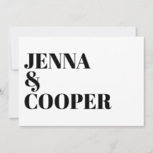 Typographie moderne Retro Bold Mariage noir et bla