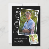 Typographie moderne simple 2 Photo Graduation Part