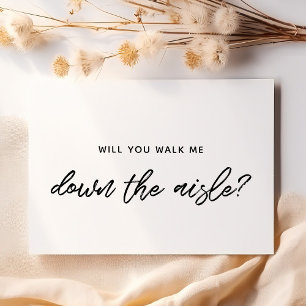 Invitation Typographie moderne Veux-tu m'accompagner jusqu'à