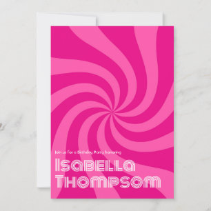 Invitation Typographie rétro super fête d'anniversaire