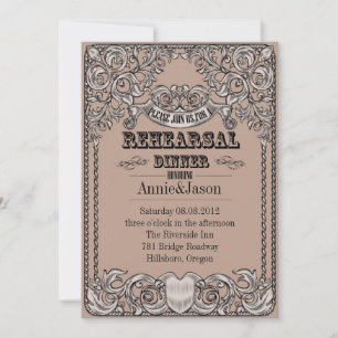 Invitation typographie rustique mariage western country