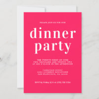 Typographie Simple Chic Diva Dîner Rose