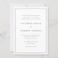 Typographie simple en noir et blanc Mariage offici